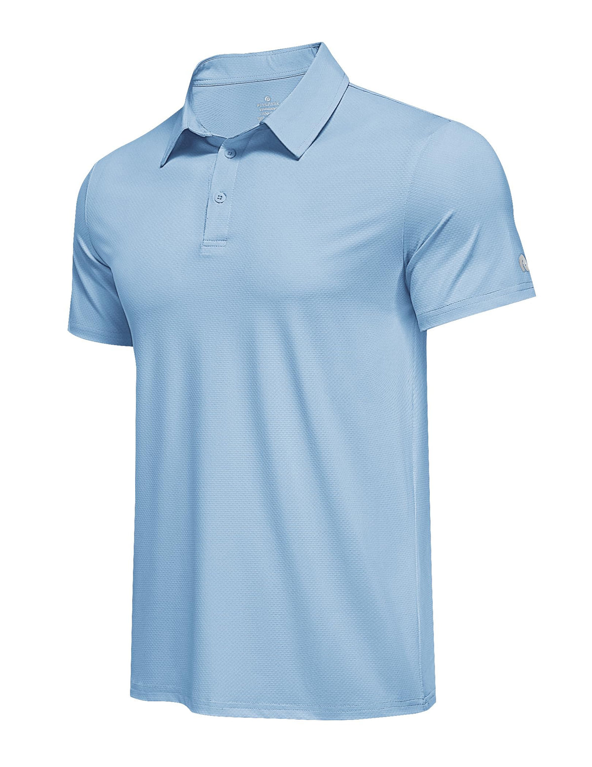 PINSPARK Men's Golf Polo Shirts UPF 50+ Moisture Wicking Collared Shirts