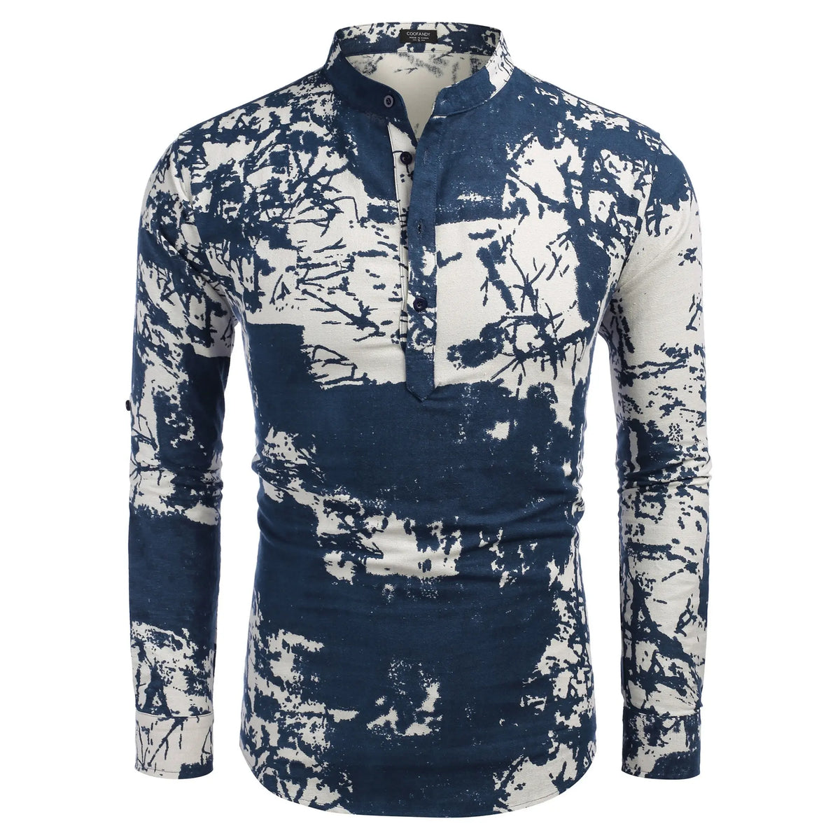 COOFANDY Week Men's Cotton Linen Henley Shirt Long Sleeve Hippie Casual Beach T Shirts Menswear Soft Beach Wear Breathable Vneck Fashion Lightweight Stylish Slim Fit（runs small ）