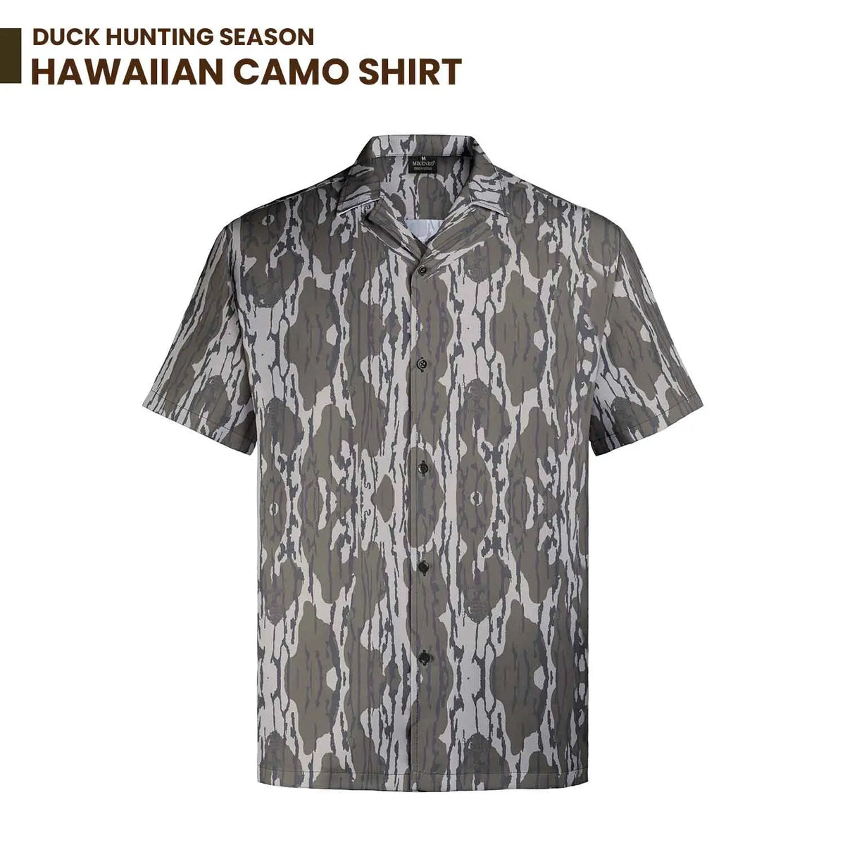 Men's Camo Hawaiian Shirt – Duck Hunting Button-Up, Summer Casual Wear, Gift for Him/Her & Matching Group Outfits