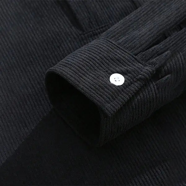 Men's corduroy long-sleeved polo shirt jacket for spring and autumn, casual and loose, easy to match, men's style for autumn and winter