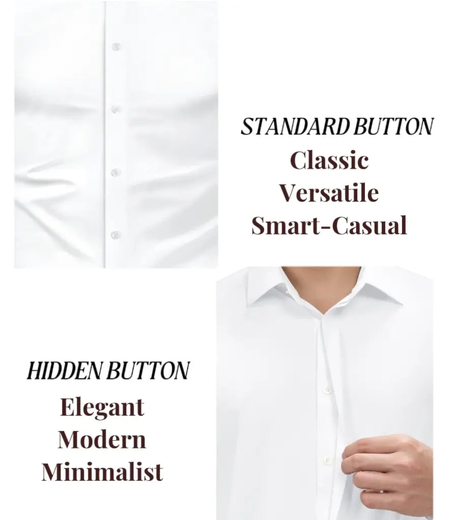 Alimens&Gentle Dress Shirts 16-Way Stretch Slim Fit Long Sleeve Button Down Business Casual Shirts Wrinkle Free Traveler Shirts Top Menswear sohochic style