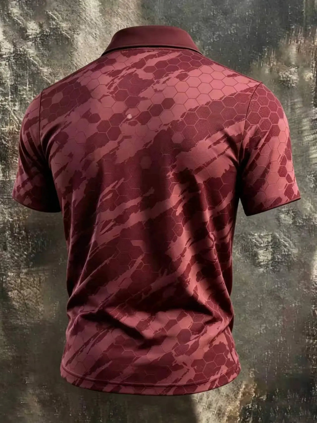 Men's 250th Anniversary Polo Shirt, Honeycomb Camo, Usa Flag Print, Tactical Casual Quick-Dry Collar Short Sleeve, Camouflage