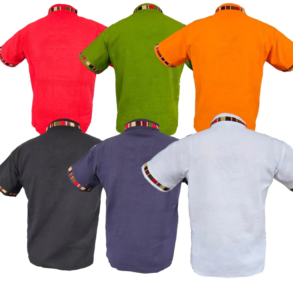 Sacbe Clothing Typical Guatemala Shirt with Hand Embroidered Mayan Pattern Menswear Top Casual Breathable Outfits