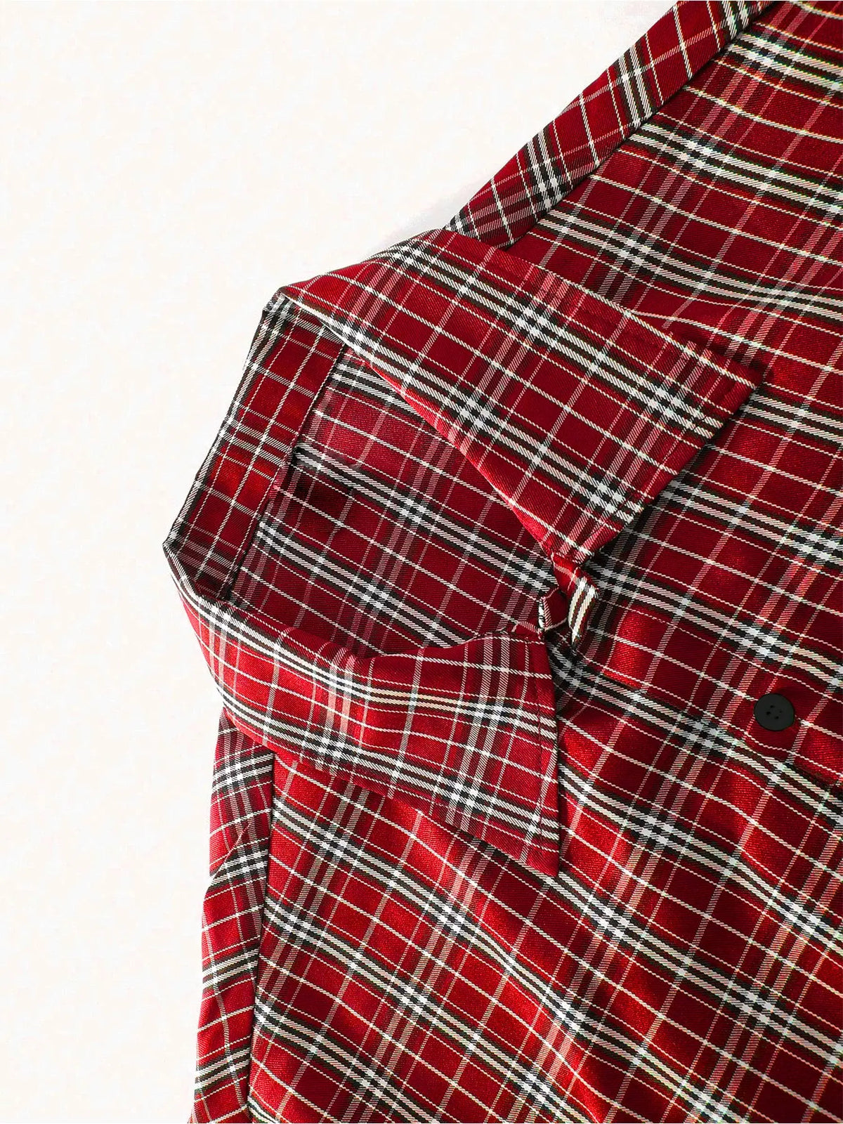 Men's Plaid Checked Loose Polo Shirt, Button-Up Casual Top, Outdoor Party Wear, Comfortable Street Style, Streetwear Collared, All-Season Fashion