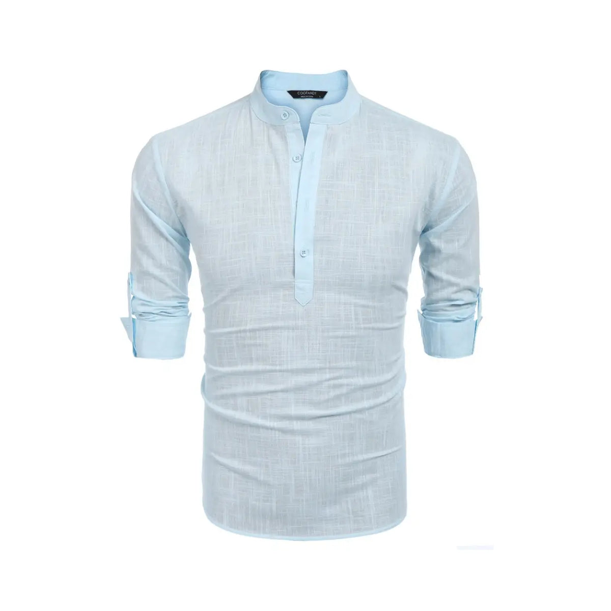 COOFANDY Week Men's Cotton Linen Henley Shirt Long Sleeve Hippie Casual Beach T Shirts Menswear Soft Beach Wear Breathable Vneck Fashion Lightweight Stylish Slim Fit（runs small ）