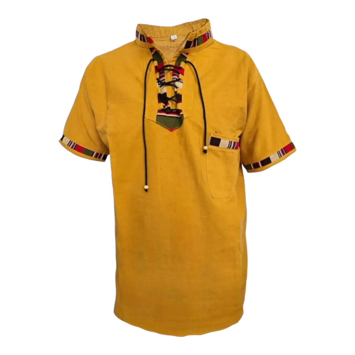 Sacbe Clothing Typical Guatemala Shirt with Hand Embroidered Mayan Pattern Menswear Top Casual Breathable Outfits