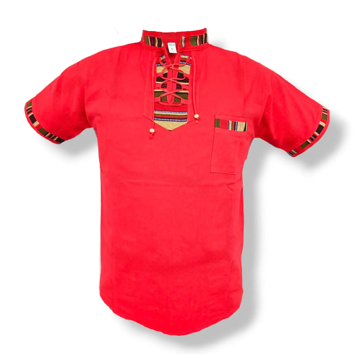 Sacbe Clothing Typical Guatemala Shirt with Hand Embroidered Mayan Pattern Menswear Top Casual Breathable Outfits