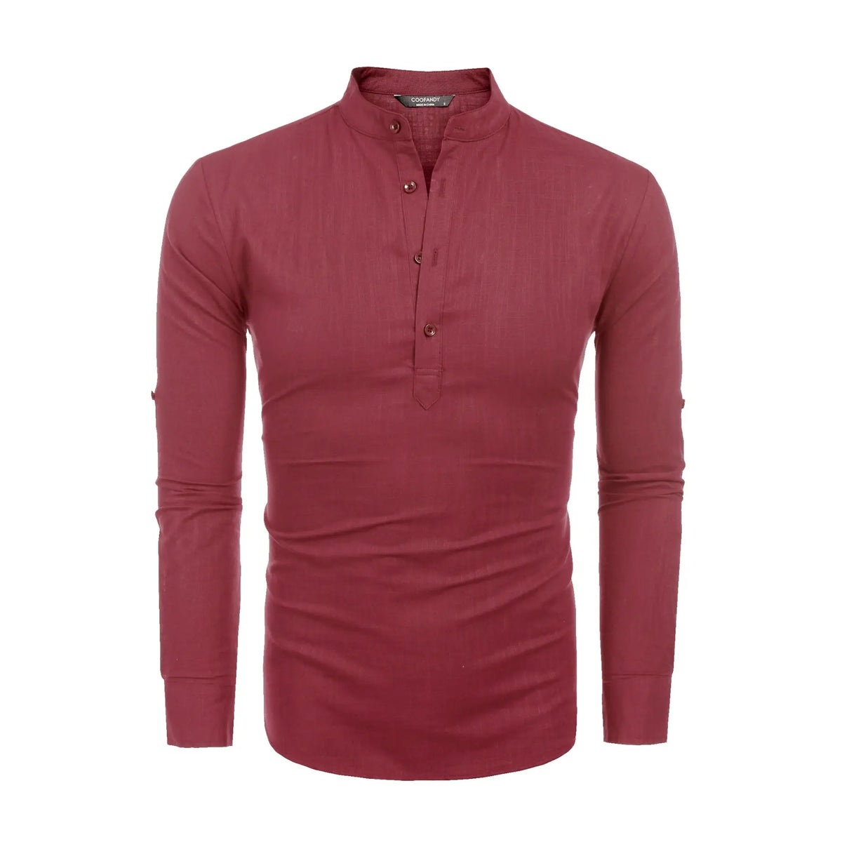 COOFANDY Week Men's Cotton Linen Henley Shirt Long Sleeve Hippie Casual Beach T Shirts Menswear Soft Beach Wear Breathable Vneck Fashion Lightweight Stylish Slim Fit（runs small ）