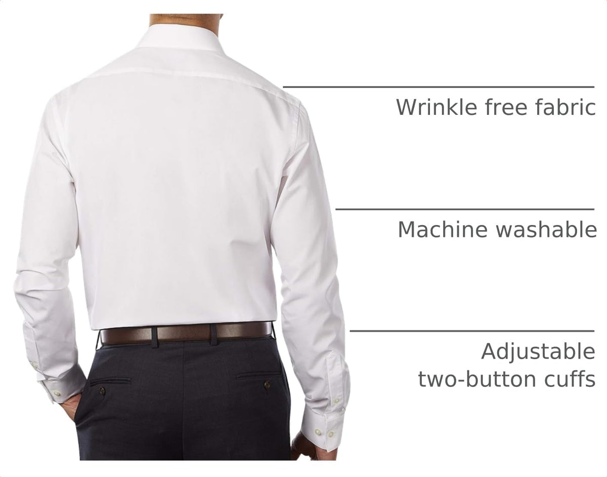 Van Heusen Men's Dress Shirt Fitted Poplin Solid