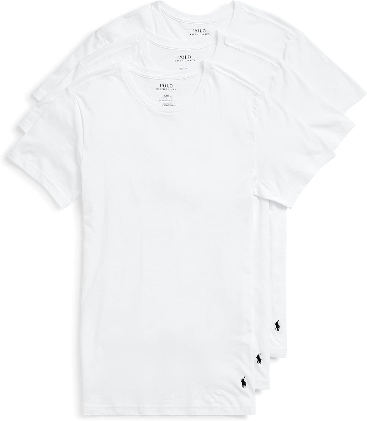 Polo Ralph Lauren Underwear Men's Slim Fit Cotton Crew Tee 3 Pack
