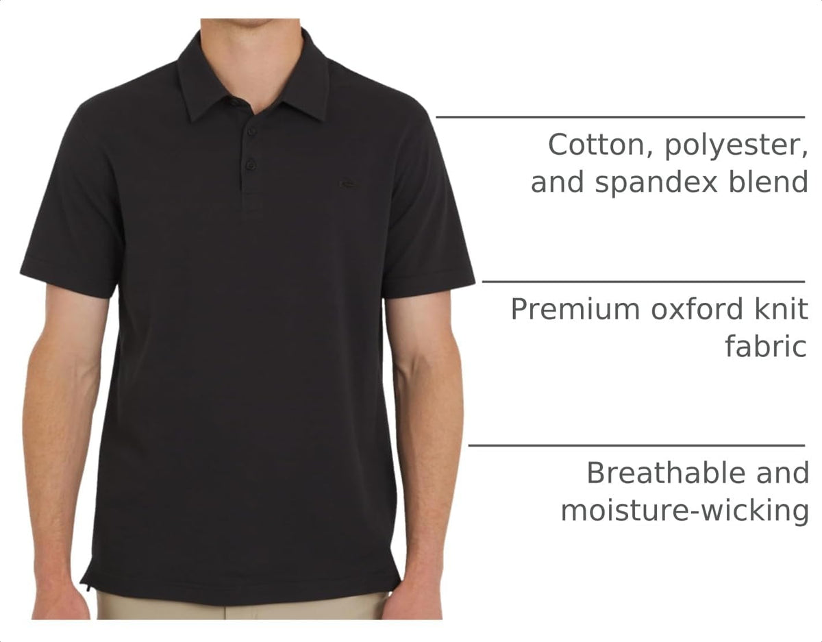 Quiksilver Men's Regular Fit Premium Soft Short Sleeve Oxford Polo Shirt