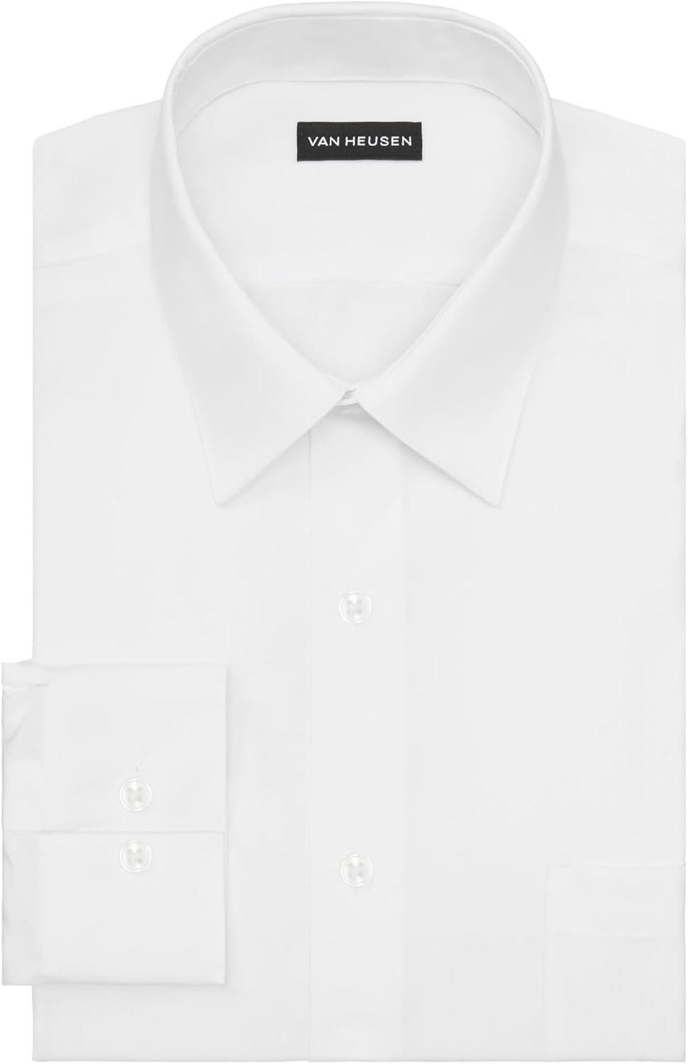 Van Heusen Men's Dress Shirt Fitted Poplin Solid