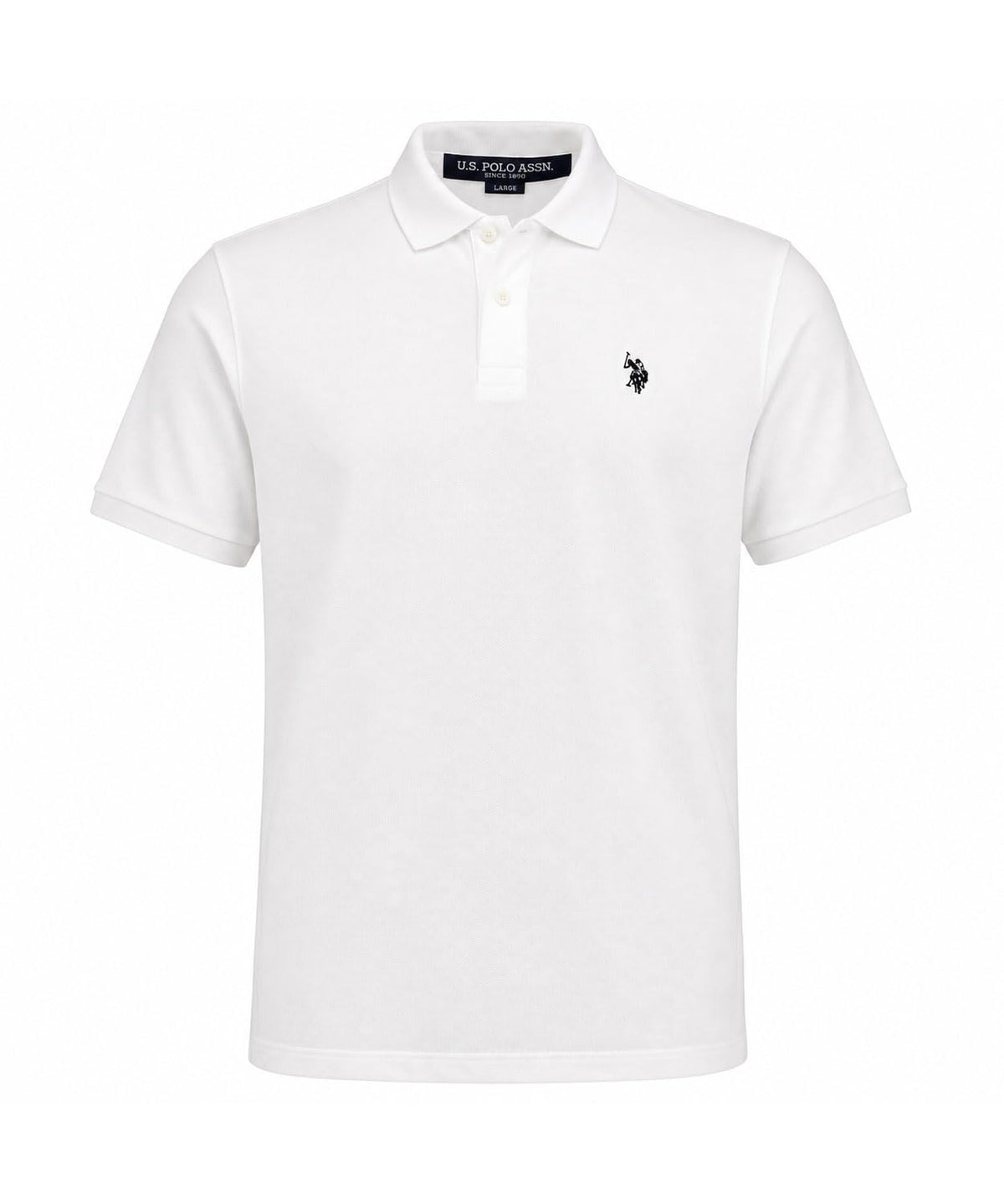 U.S. Polo Assn. Men's Classic Polo Shirt, Two-Button Closure Pique Polo Shirt, Summer Fashion Golf Shirt