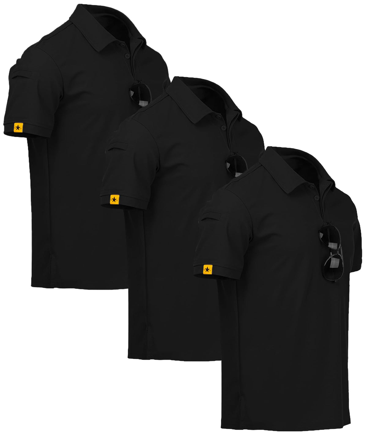 ZITY 3 Pack Mens Golf Polo Shirts Short Sleeve Business Casual T-Shirts
