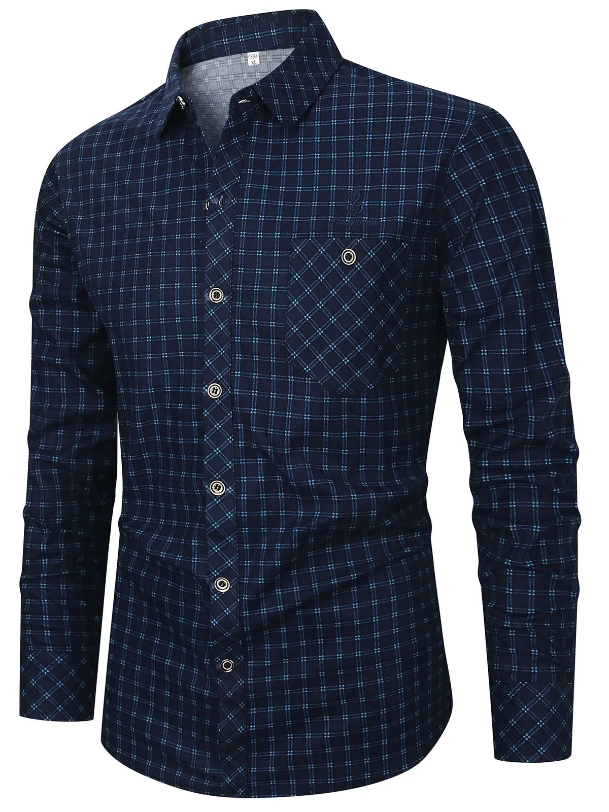 Men's Long Sleeve Classic Style Casual Checkered Shirt 2-Pack, Casual Plaid Shirt, Stylish Button-Up Shirts for Everyday Wear, Comfortable Fit for All Occasions, Casual Wear Clothes