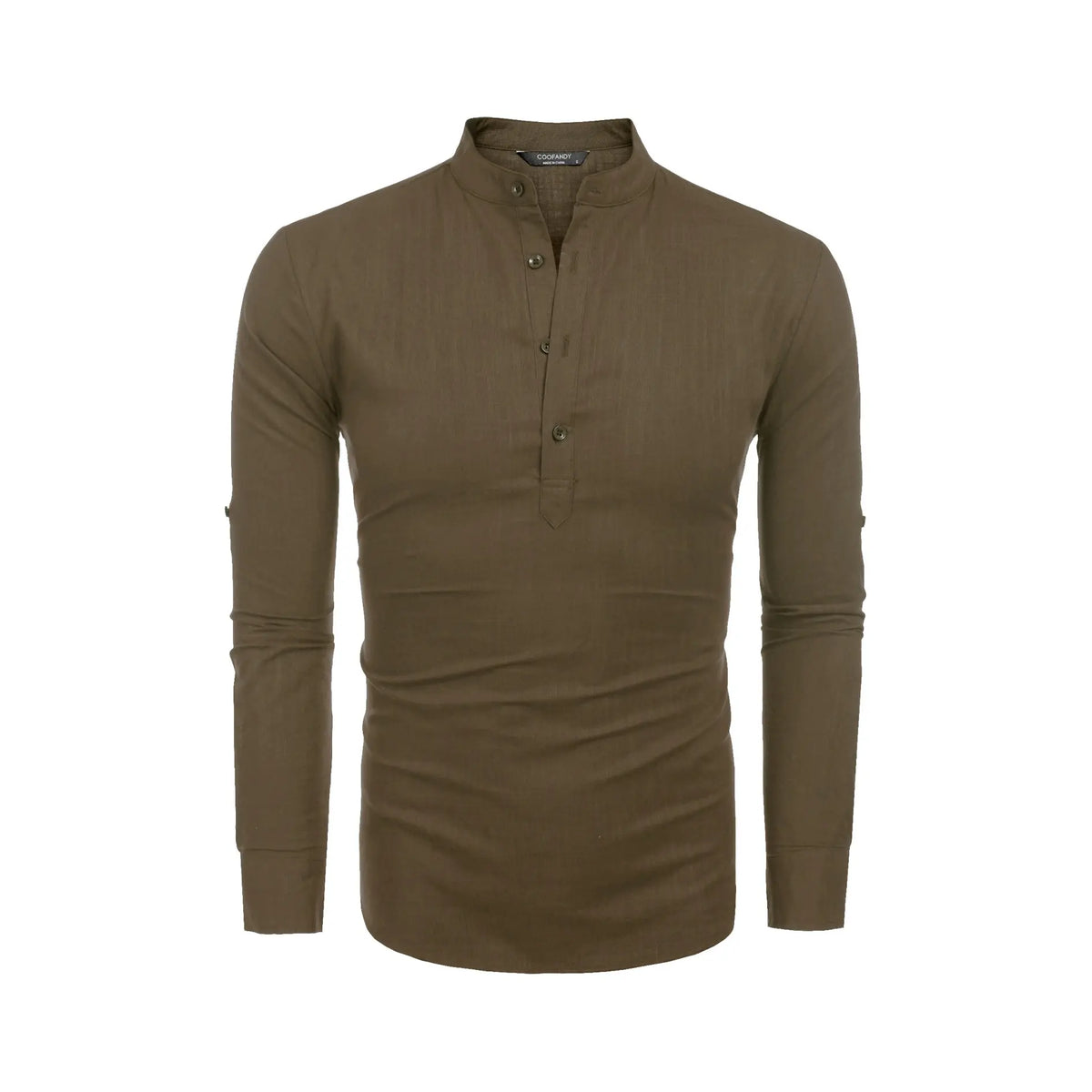 COOFANDY Week Men's Cotton Linen Henley Shirt Long Sleeve Hippie Casual Beach T Shirts Menswear Soft Beach Wear Breathable Vneck Fashion Lightweight Stylish Slim Fit（runs small ）