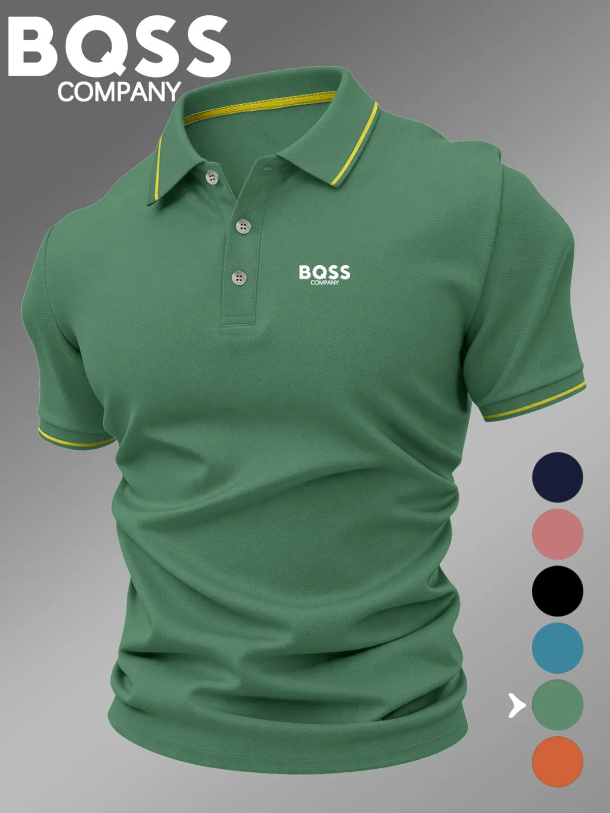 Men's Fitted Collared Summer Polo Shirt, Casual Geometric Print, Breathable and Comfortable, All-Season Wear, High-Quality Durable Polo Top