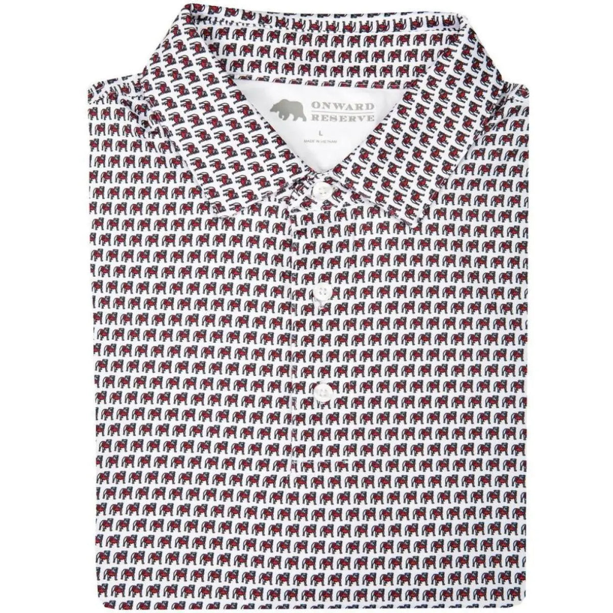 Men’s Polo Shirt – Classic Golf Style with Standing Bulldog Logo, Perfect for Game Days and Tailgates