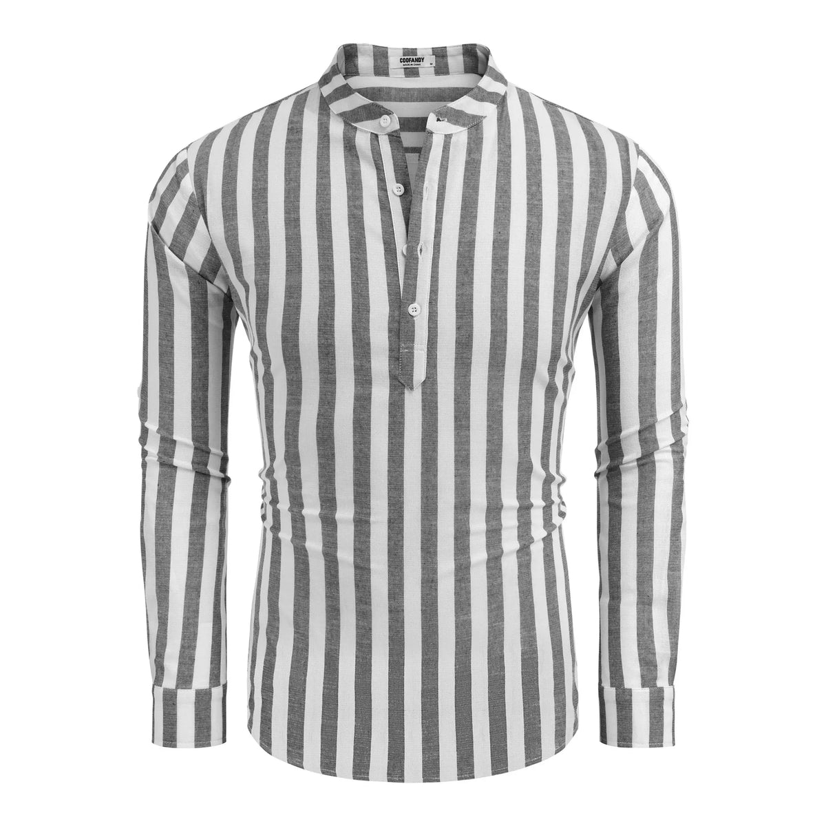 COOFANDY Week Men's Cotton Linen Henley Shirt Long Sleeve Hippie Casual Beach T Shirts Menswear Soft Beach Wear Breathable Vneck Fashion Lightweight Stylish Slim Fit（runs small ）
