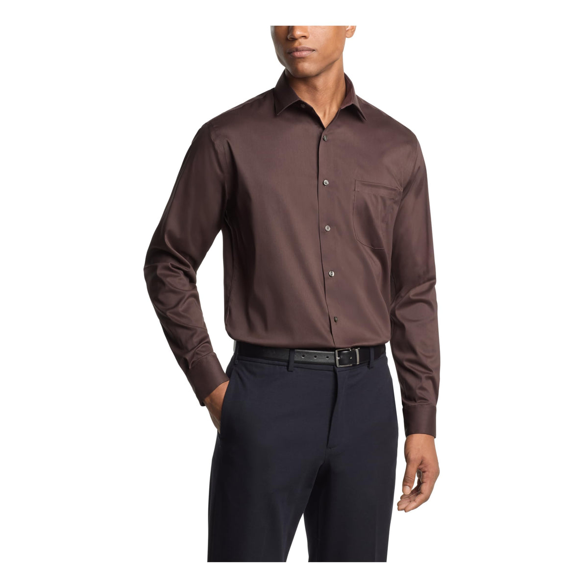 Van Heusen Men's Van Heusen Men's Dress Shirt Regular Fit Ultra Wrinkle Free Flex Collar Stretch Solid