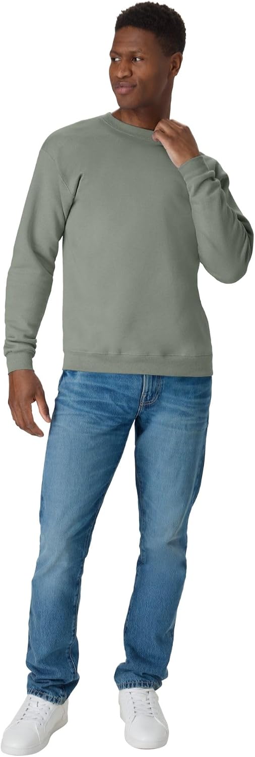Hanes Men's Sweatshirt, EcoSmart Fleece Crewneck Sweatshirt, Big & Tall Available, 1 or 2-Pack