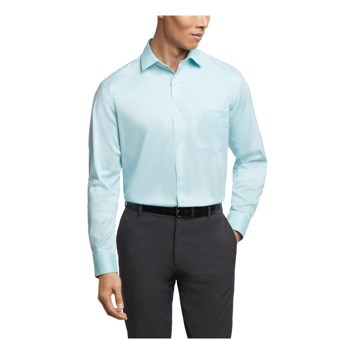 Van Heusen Men's Van Heusen Men's Dress Shirt Regular Fit Ultra Wrinkle Free Flex Collar Stretch Solid