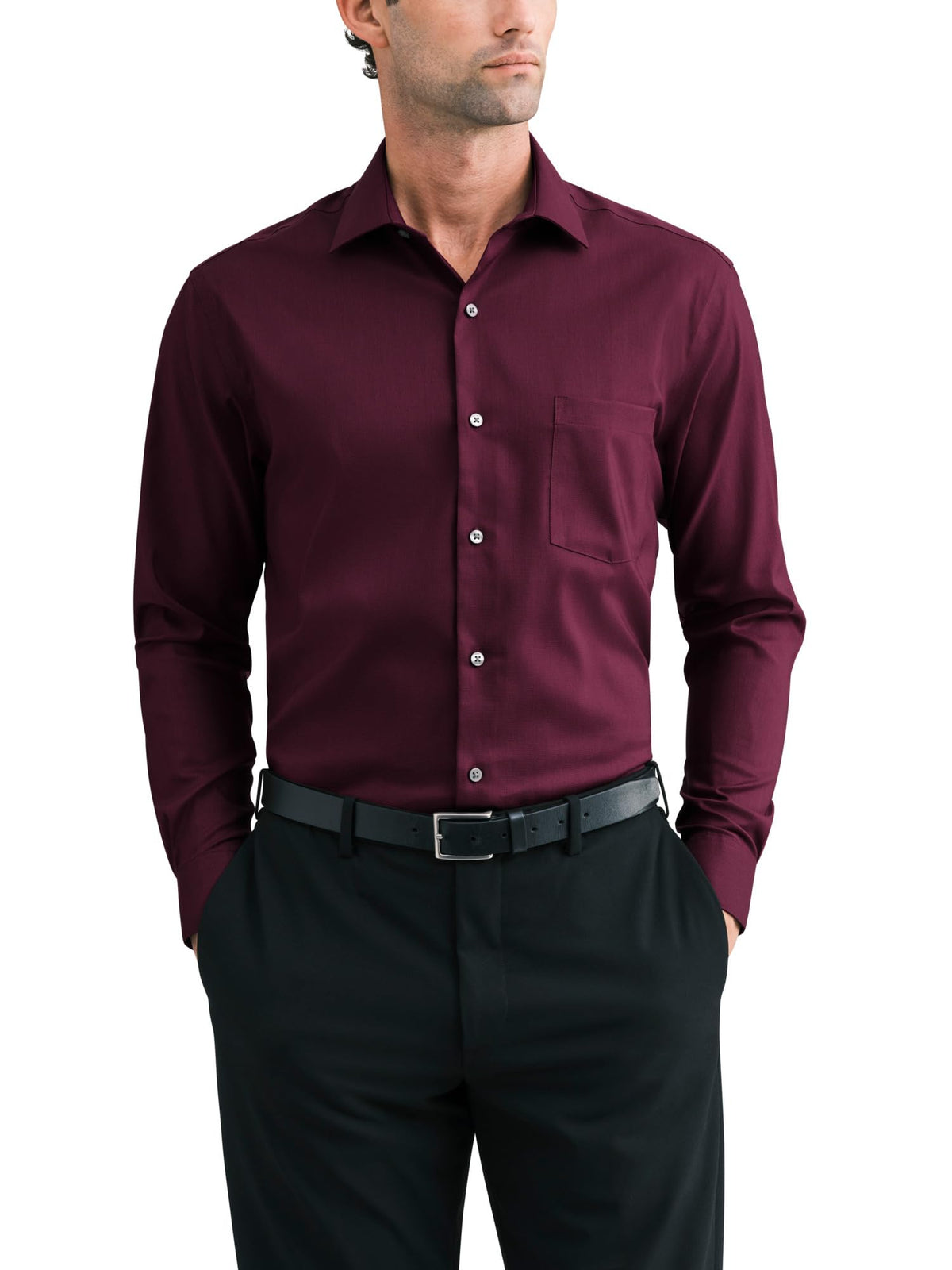 Van Heusen Men's Van Heusen Men's Dress Shirt Regular Fit Ultra Wrinkle Free Flex Collar Stretch Solid