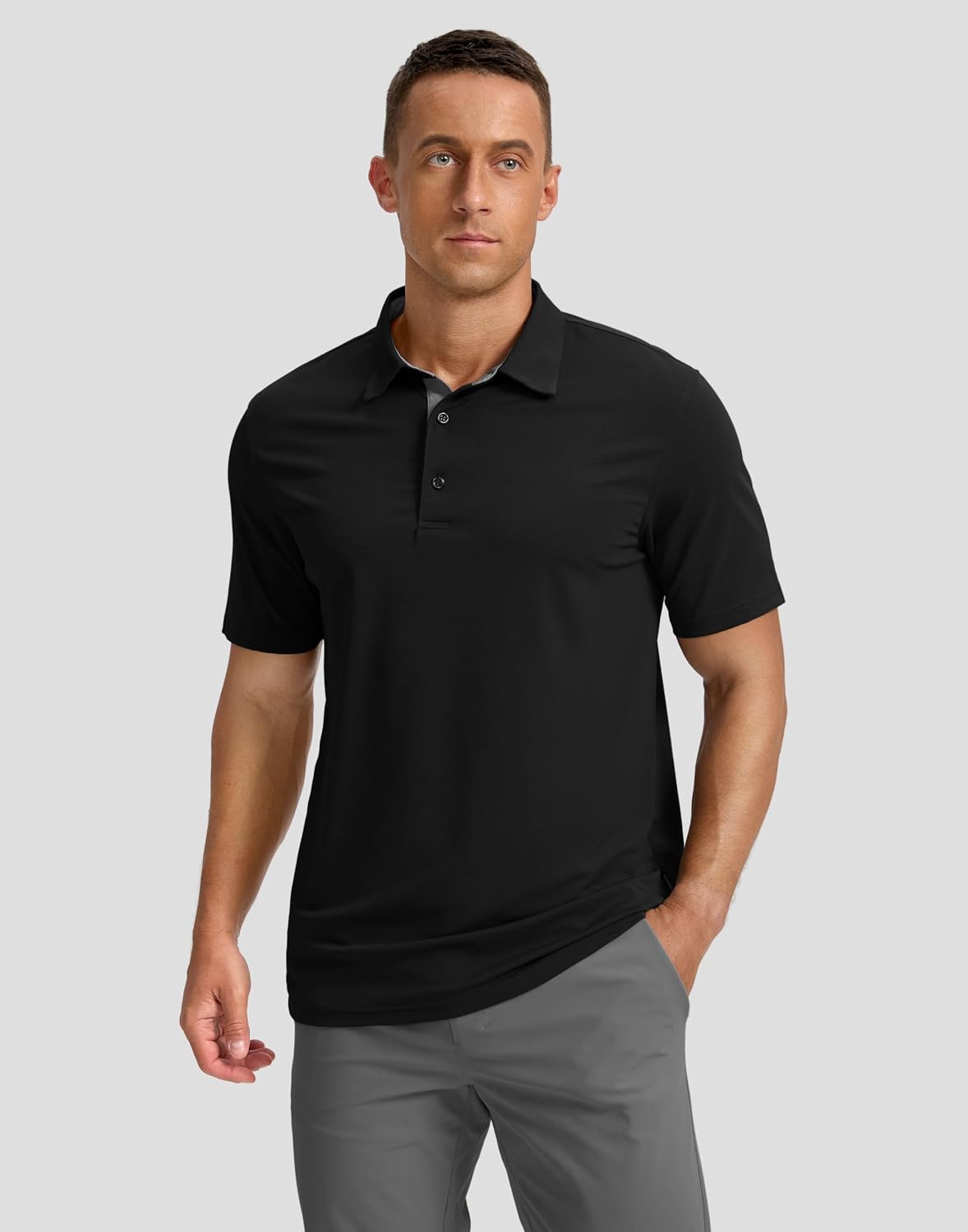 Men's Golf Polo Shirts Dry Fit Moisture Wicking Performance Short Sleeve