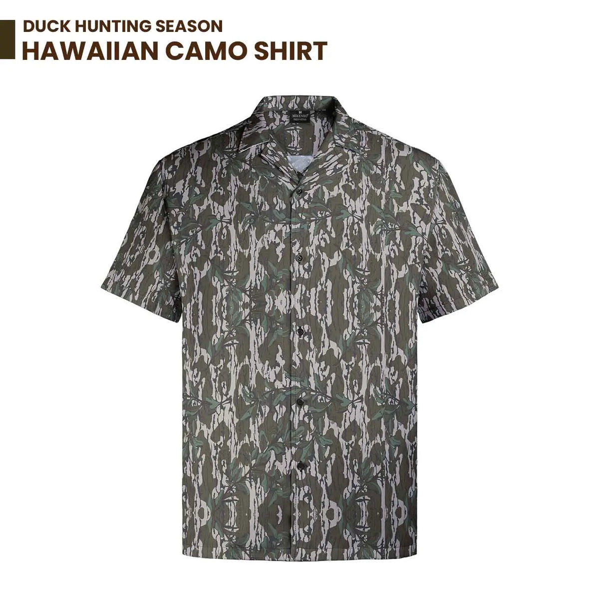 Men's Camo Hawaiian Shirt – Duck Hunting Button-Up, Summer Casual Wear, Gift for Him/Her & Matching Group Outfits