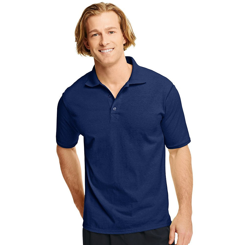 Hanes mens X-temp Performance Polo, Cotton Blend Sport Shirt for Men With Odor Control