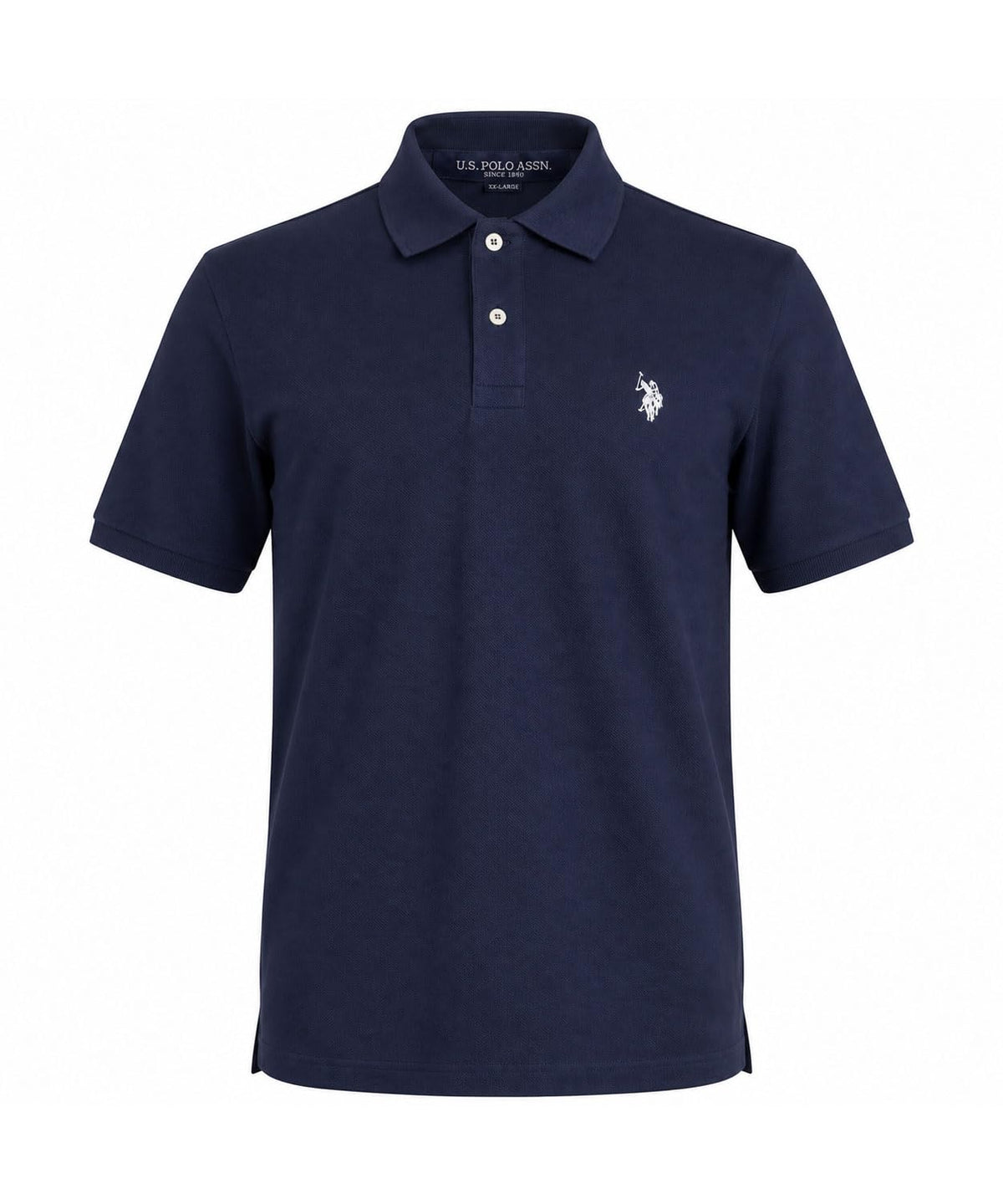 U.S. Polo Assn. Men's Classic Polo Shirt, Two-Button Closure Pique Polo Shirt, Summer Fashion Golf Shirt
