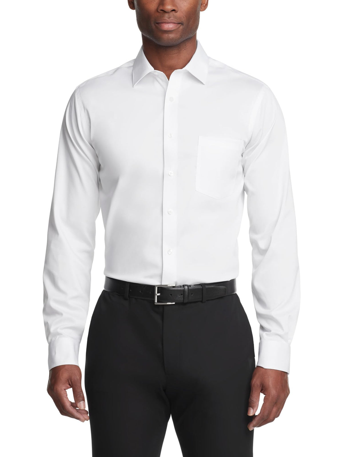 Van Heusen Men's Van Heusen Men's Dress Shirt Regular Fit Ultra Wrinkle Free Flex Collar Stretch Solid