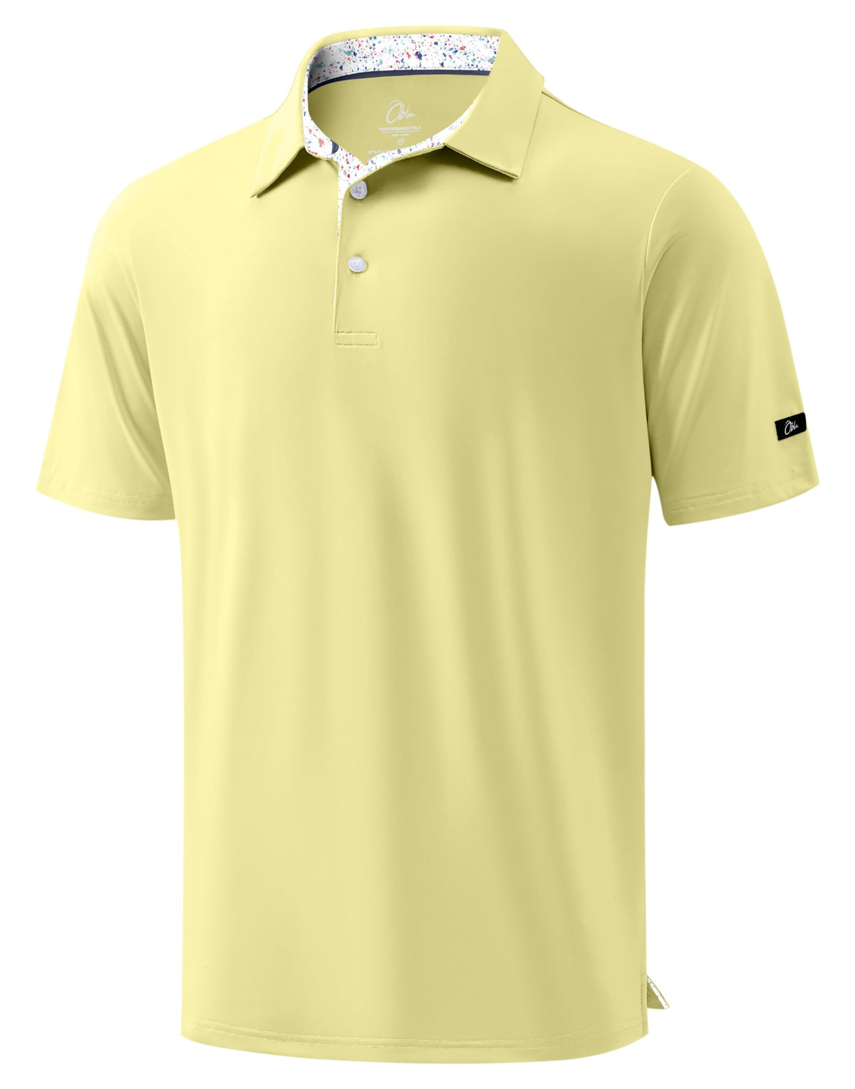Obla Mens Golf Shirt Short Sleeve Dry Fit Collared Polo Shirts