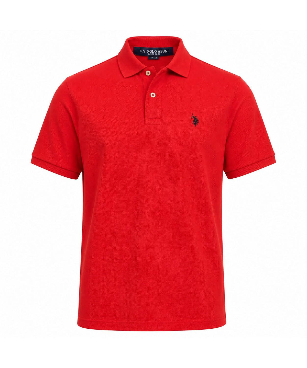 U.S. Polo Assn. Men's Classic Polo Shirt, Two-Button Closure Pique Polo Shirt, Summer Fashion Golf Shirt