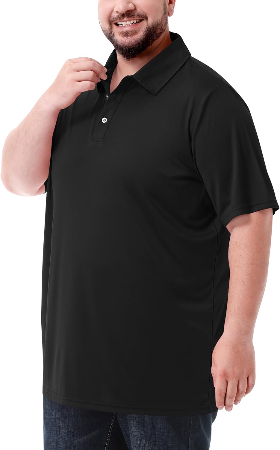 Men's Big and Tall Polo Shirts UPF 50+ Casual Work Quick Dry Golf Shirt