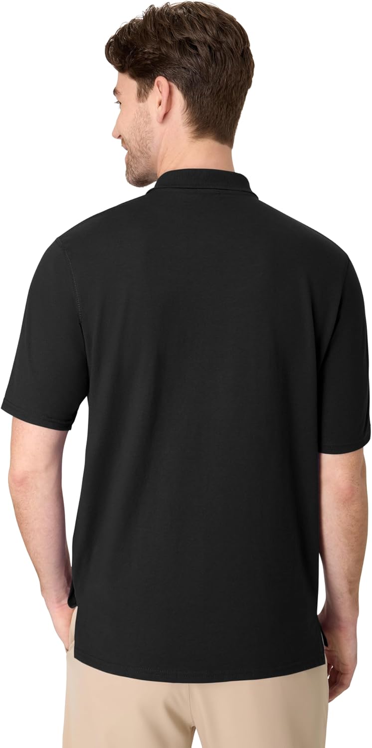 Hanes mens X-temp Performance Polo, Cotton Blend Sport Shirt for Men With Odor Control