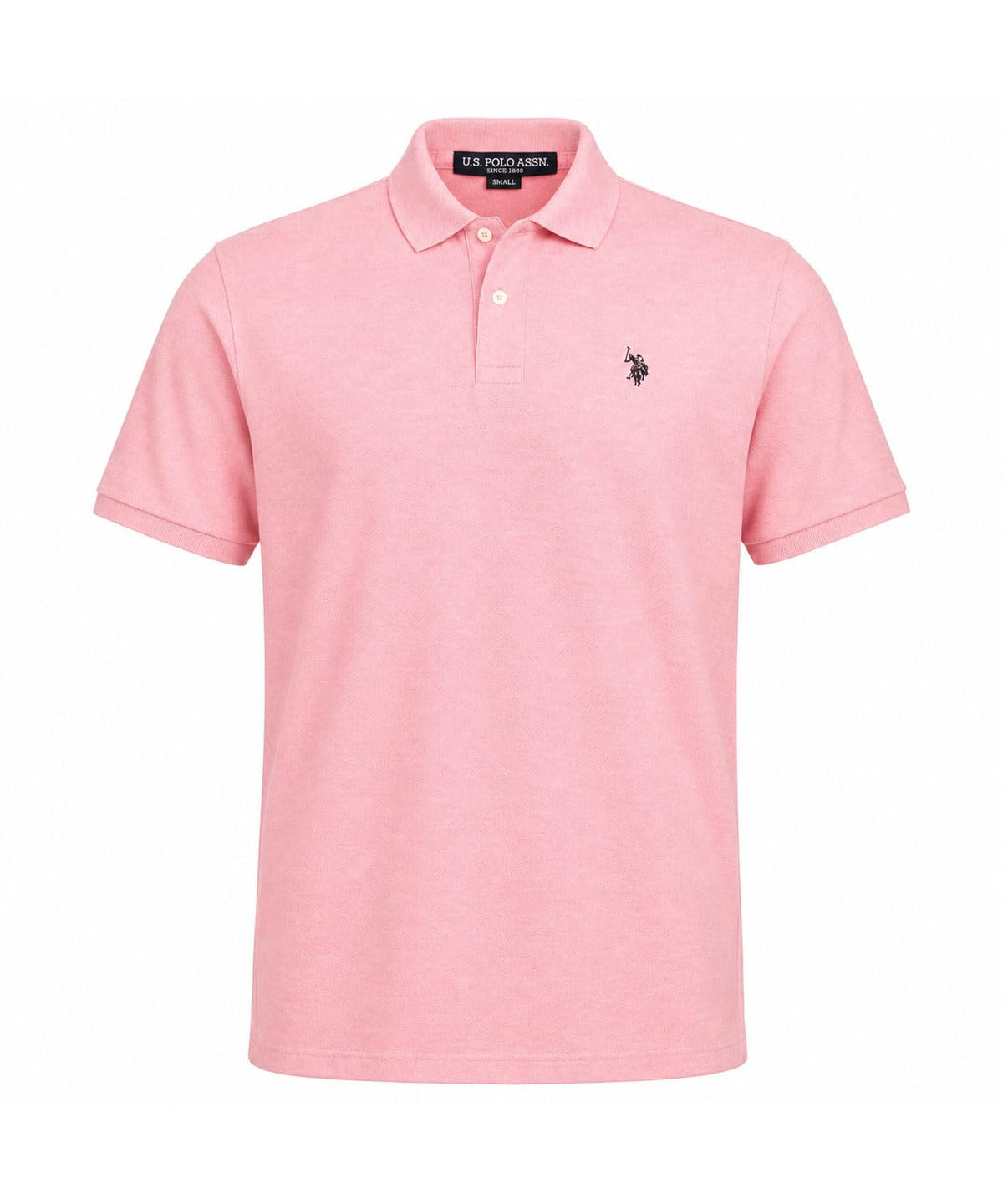 U.S. Polo Assn. Men's Classic Polo Shirt, Two-Button Closure Pique Polo Shirt, Summer Fashion Golf Shirt