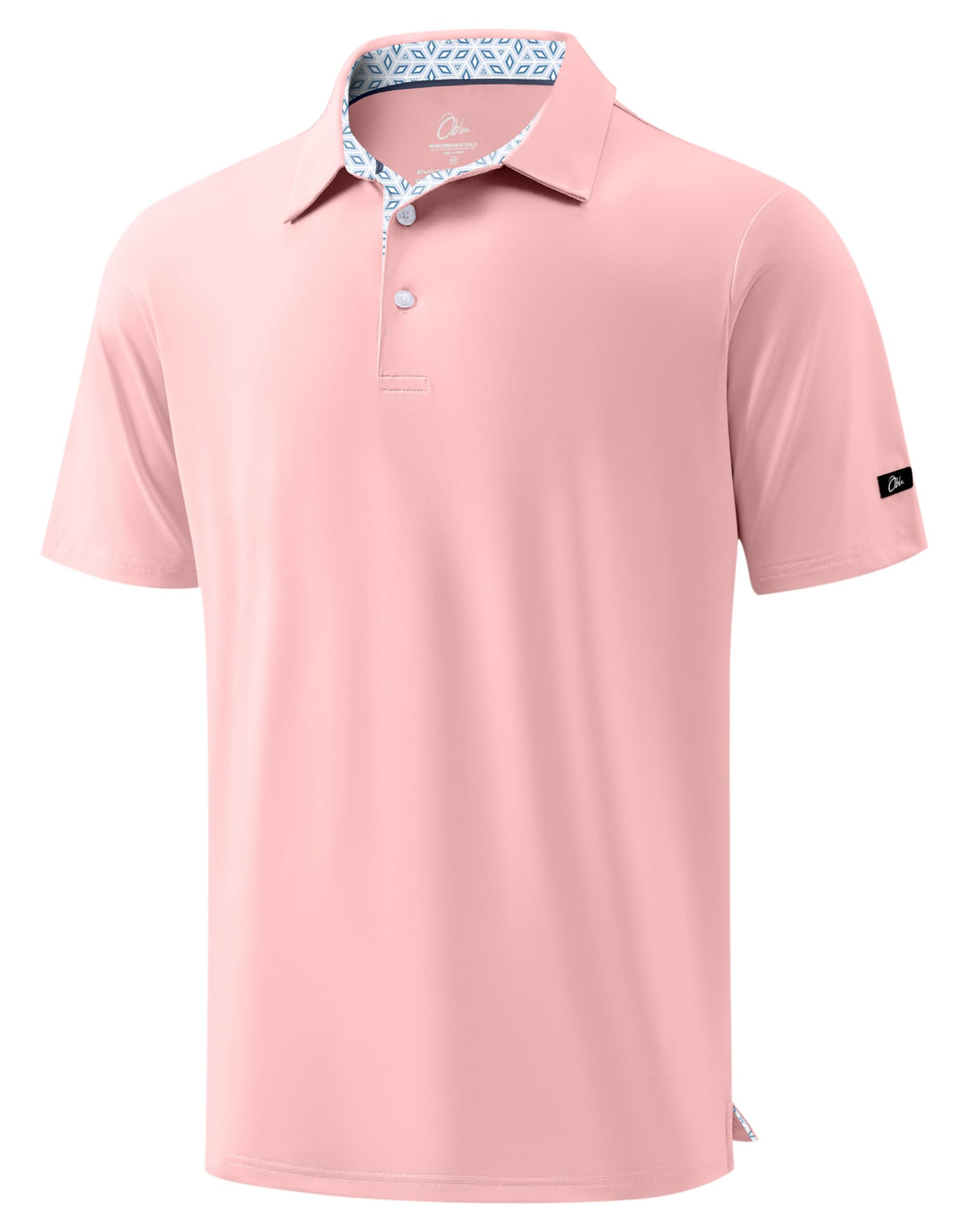 Obla Mens Golf Shirt Short Sleeve Dry Fit Collared Polo Shirts