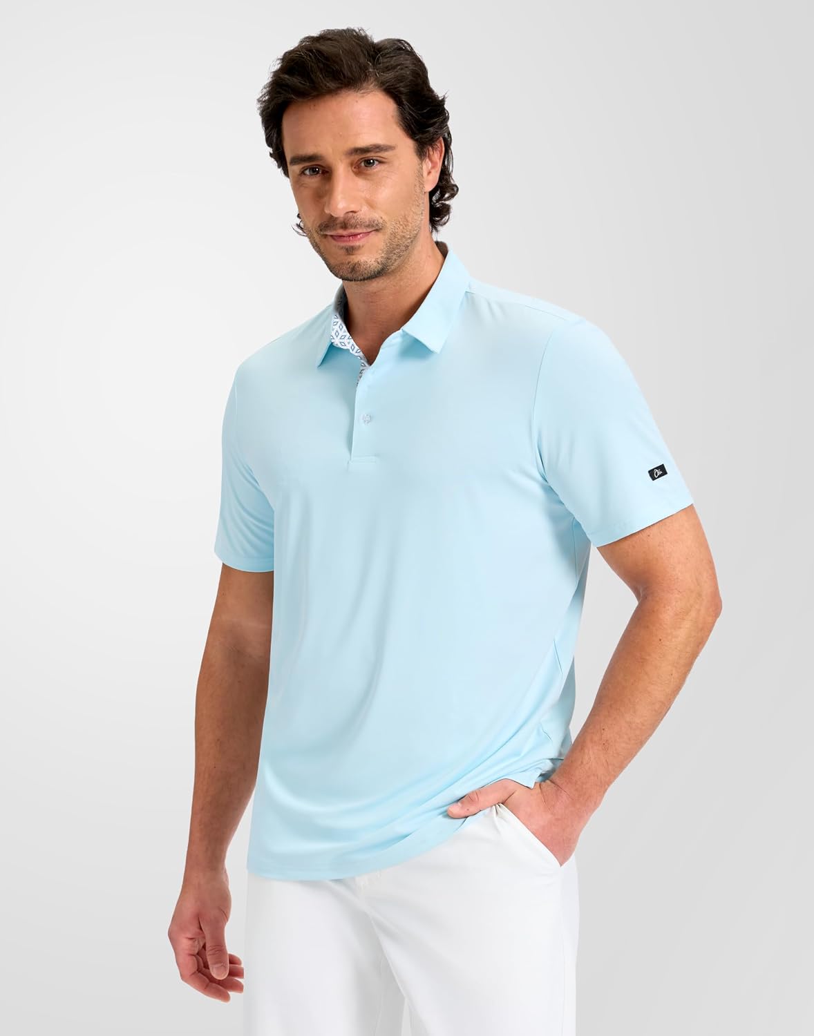 Obla Mens Golf Shirt Short Sleeve Dry Fit Collared Polo Shirts