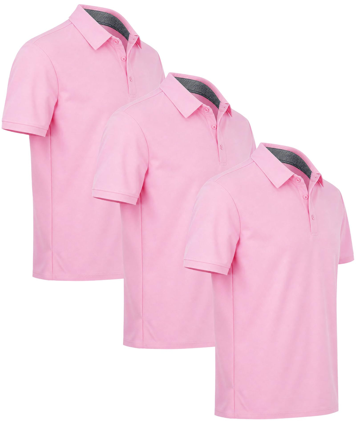 ZITY 3 Pack Mens Golf Polo Shirts Short Sleeve Business Casual T-Shirts