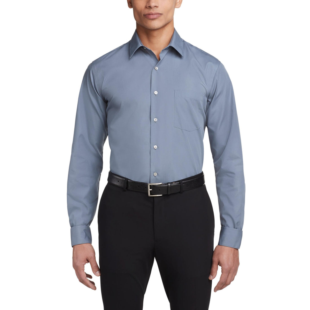 Van Heusen Men's Dress Shirt Fitted Poplin Solid