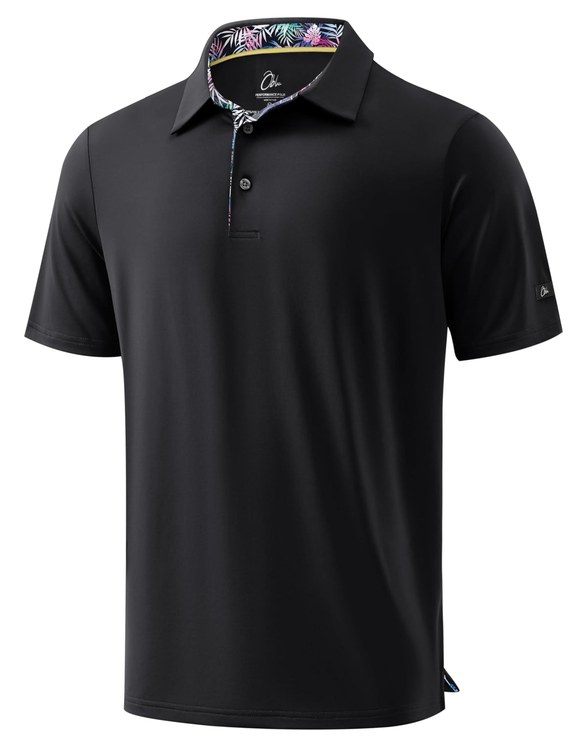 Obla Mens Golf Shirt Short Sleeve Dry Fit Collared Polo Shirts
