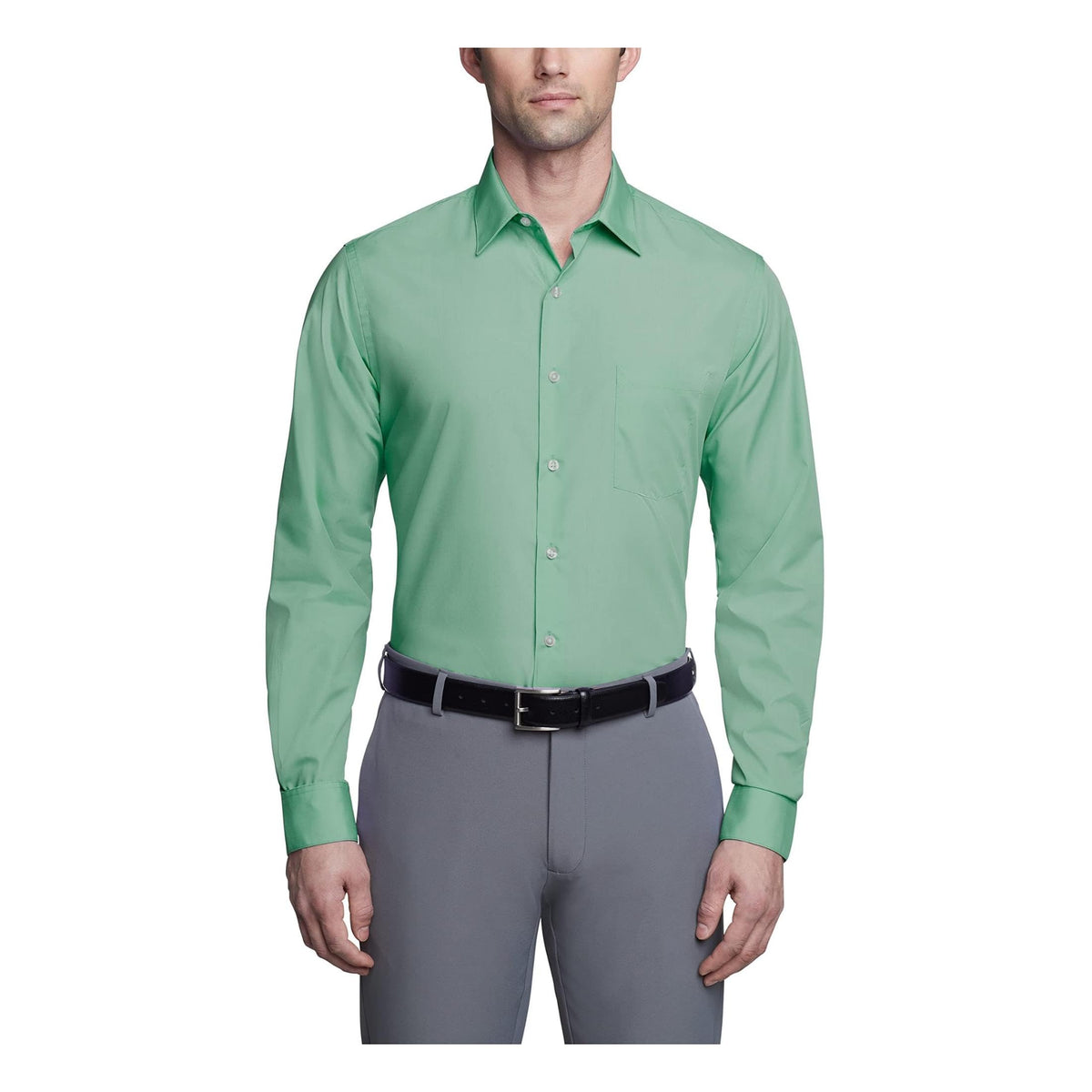 Van Heusen Men's Dress Shirt Fitted Poplin Solid