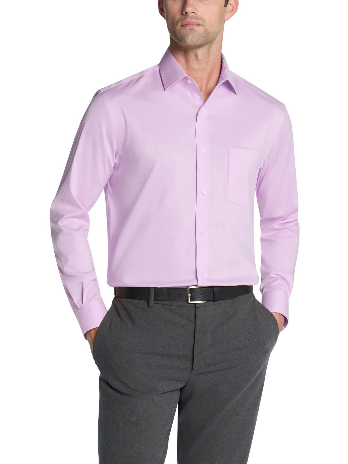 Van Heusen Men's Van Heusen Men's Dress Shirt Regular Fit Ultra Wrinkle Free Flex Collar Stretch Solid