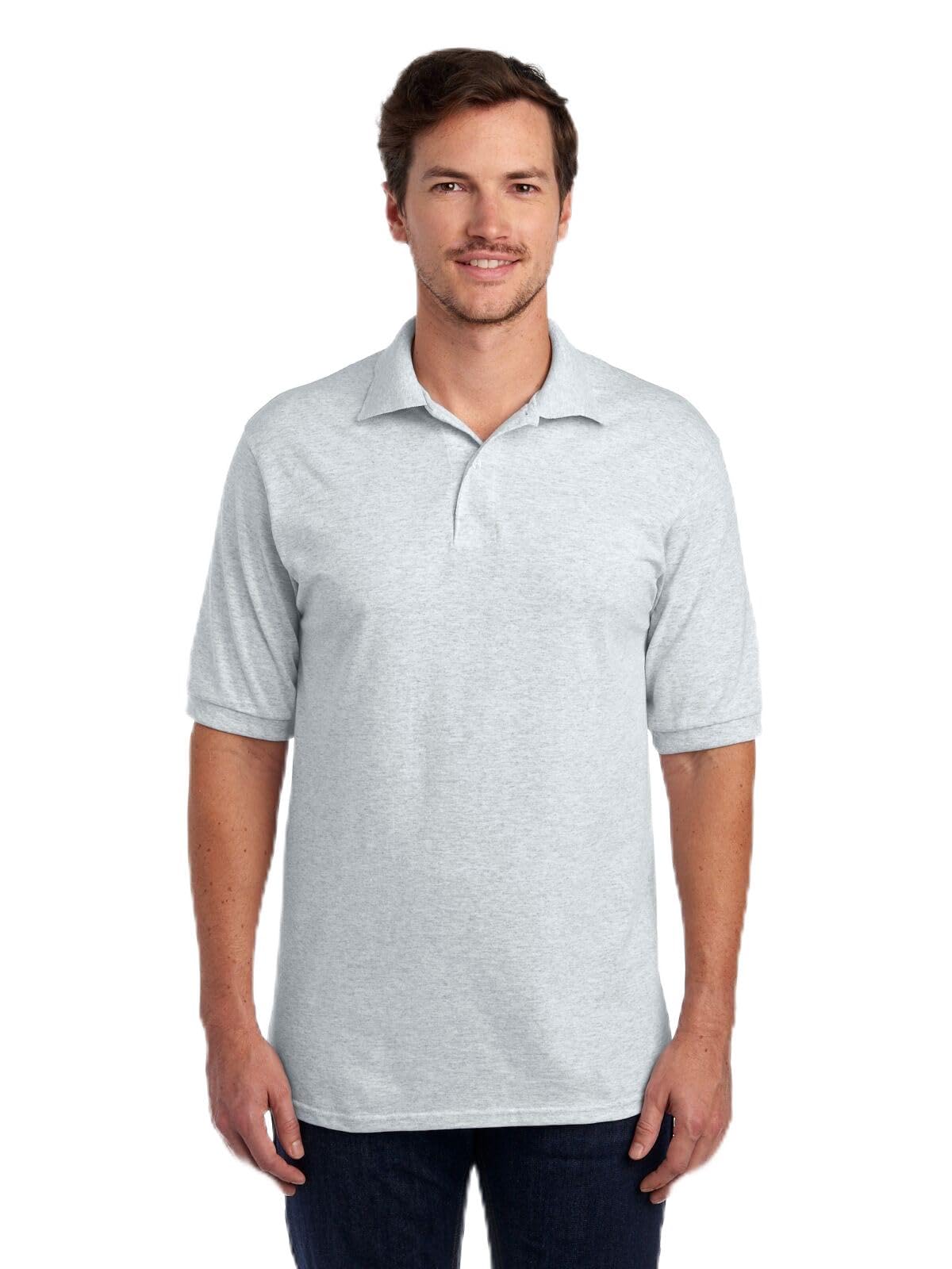 Jerzees Men's Dri Power Cotton Blend Polo Shirts, Moisture Wicking for All Day Comfort, Short or Long Sleeve