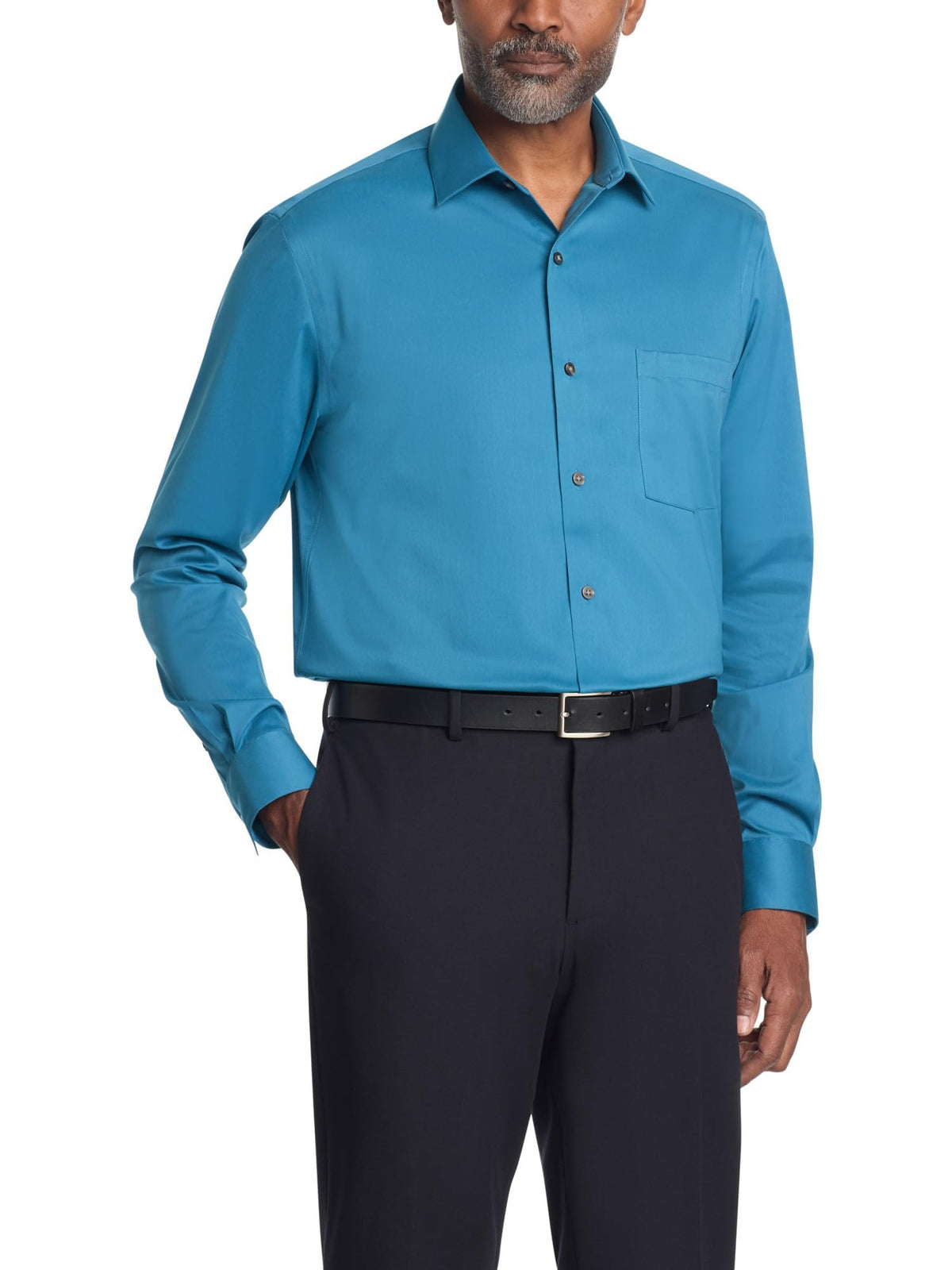 Van Heusen Men's Van Heusen Men's Dress Shirt Regular Fit Ultra Wrinkle Free Flex Collar Stretch Solid