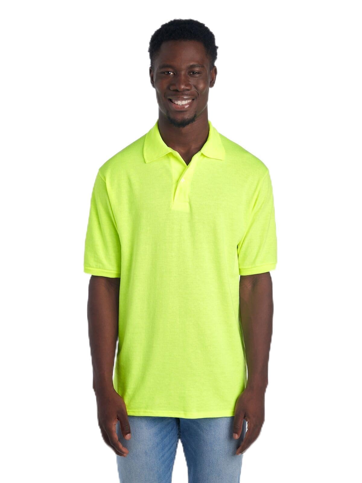 Jerzees Men's Dri Power Cotton Blend Polo Shirts, Moisture Wicking for All Day Comfort, Short or Long Sleeve