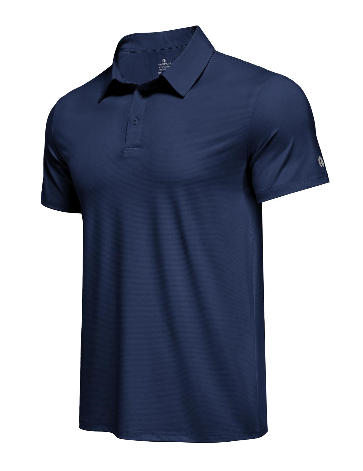 PINSPARK Men's Golf Polo Shirts UPF 50+ Moisture Wicking Collared Shirts