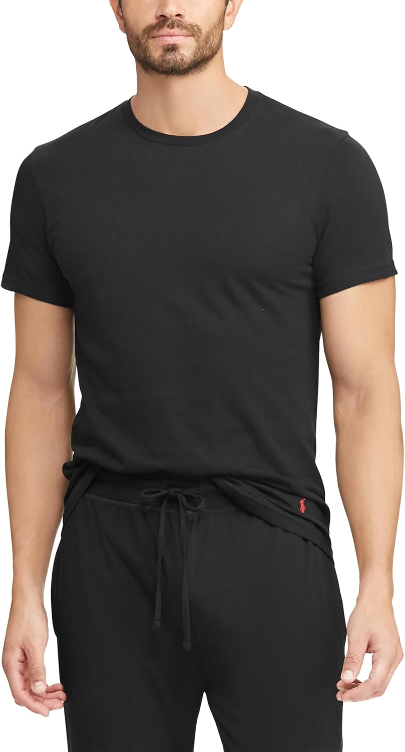 POLO RALPH LAUREN Men's T-Shirt, 3-Pack, Classic Men's Cotton Crewneck Shirts, Moisture-Wicking, (Long, Big & Tall)