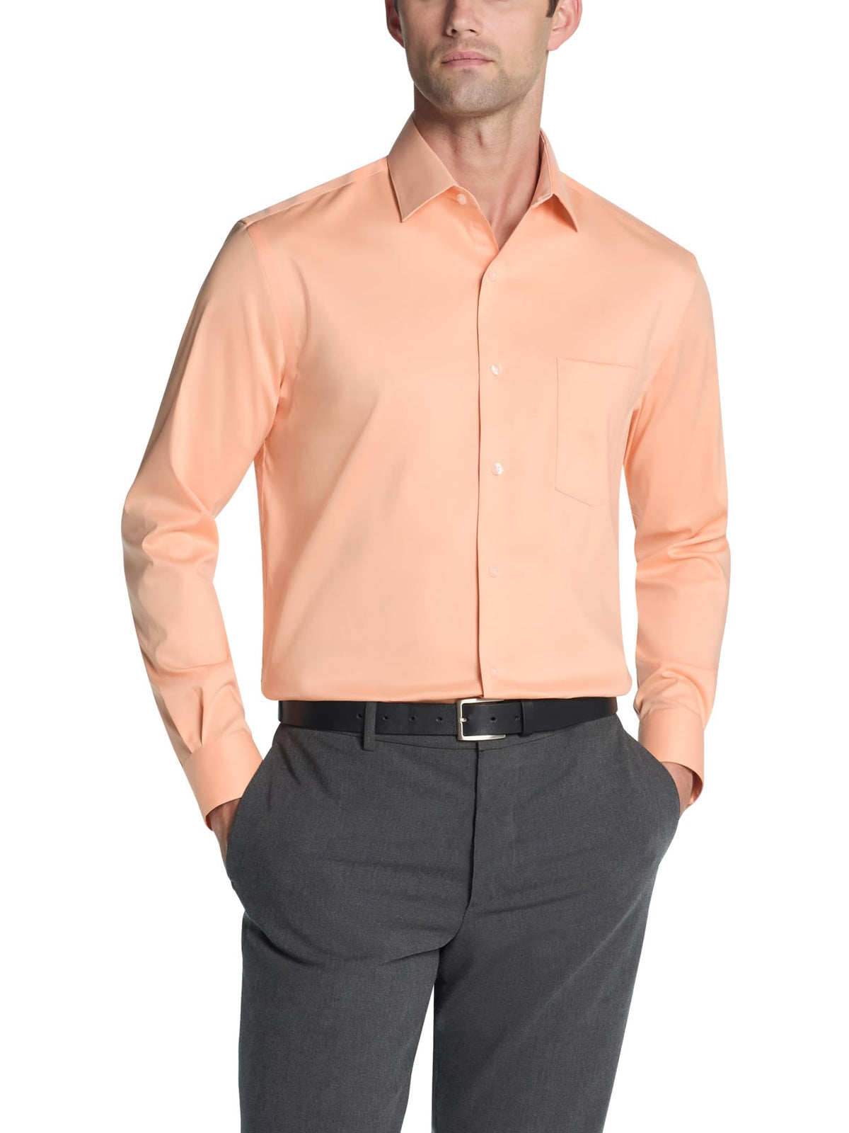 Van Heusen Men's Van Heusen Men's Dress Shirt Regular Fit Ultra Wrinkle Free Flex Collar Stretch Solid